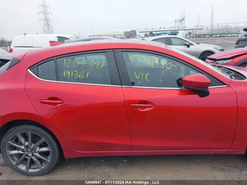 2018 Mazda 3 Grand Touring VIN: 3MZBN1M38JM191361 Lot: 12045647