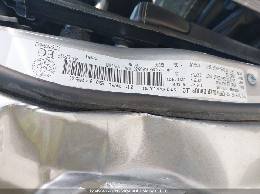 2015 Jeep Cherokee Sport VIN: 1C4PJMAS1FW618453 Lot: 12045843