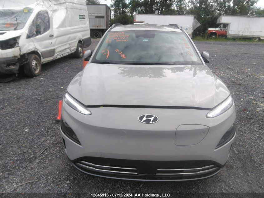 2022 Hyundai Kona Electric Preferred VIN: KM8K23AG5NU141027 Lot: 12045916