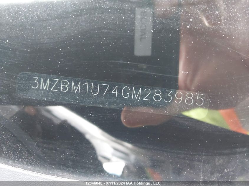 2016 Mazda Mazda3 VIN: 3MZBM1U74GM283985 Lot: 12046048