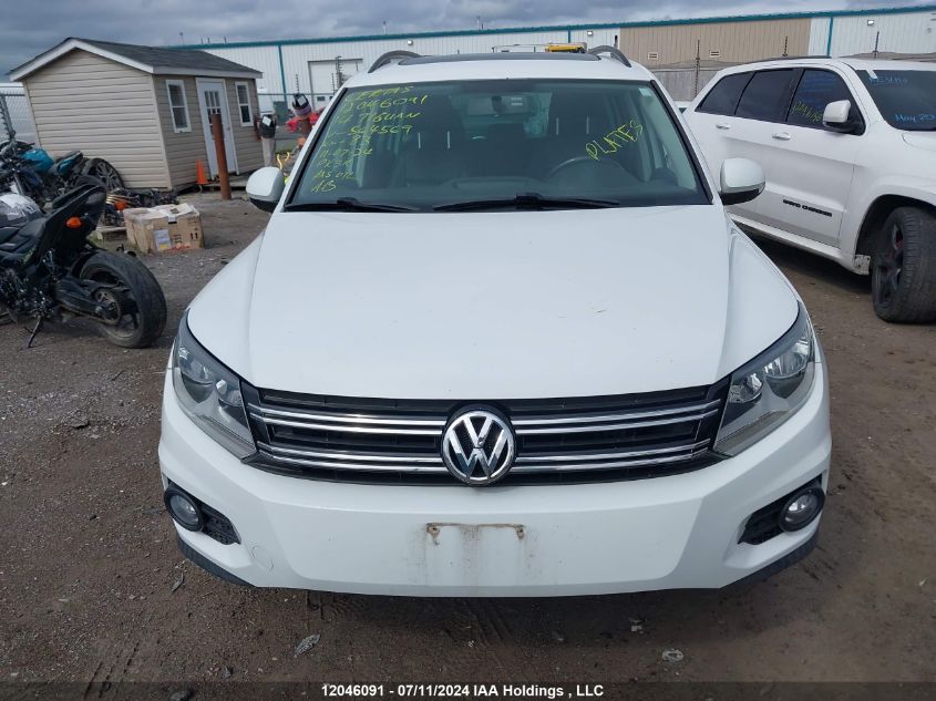 2014 Volkswagen Tiguan VIN: WVGJV3AX9EW564569 Lot: 12046091