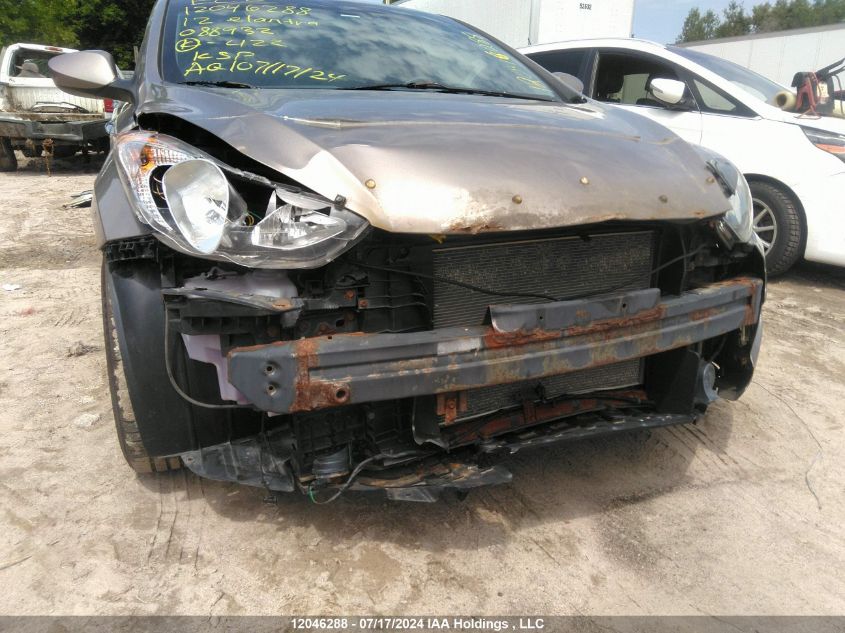 2012 Hyundai Elantra Gls VIN: 5NPDH4AEXCH088932 Lot: 12046288