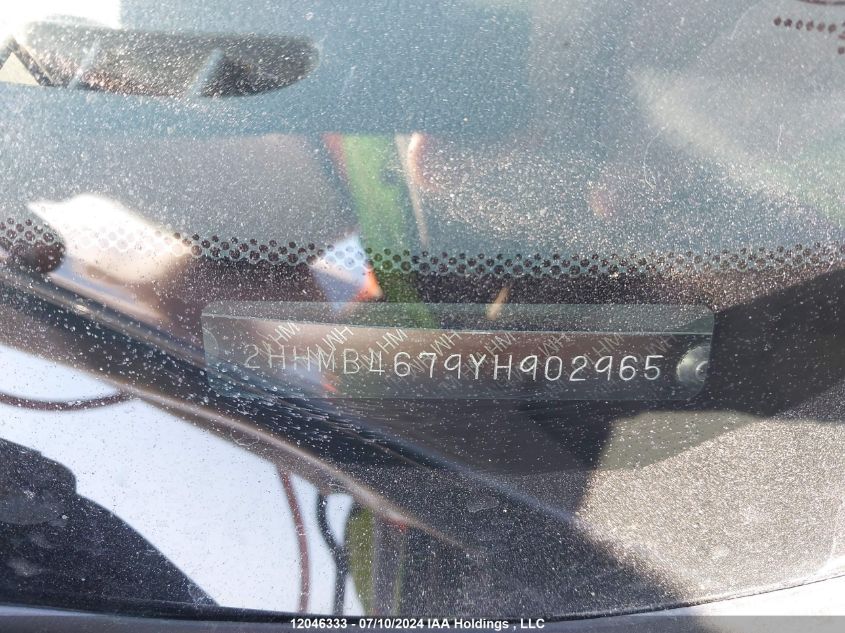 2000 Acura El VIN: 2HHMB4679YH902965 Lot: 12046333