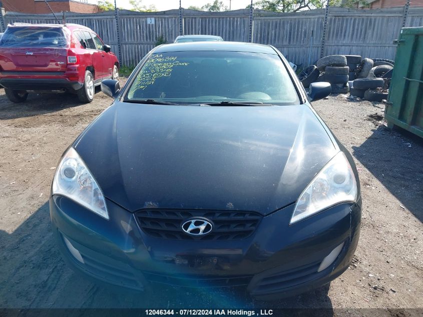 2010 Hyundai Genesis Coupe 2.0T VIN: KMHHT6KD0AU036807 Lot: 12046344