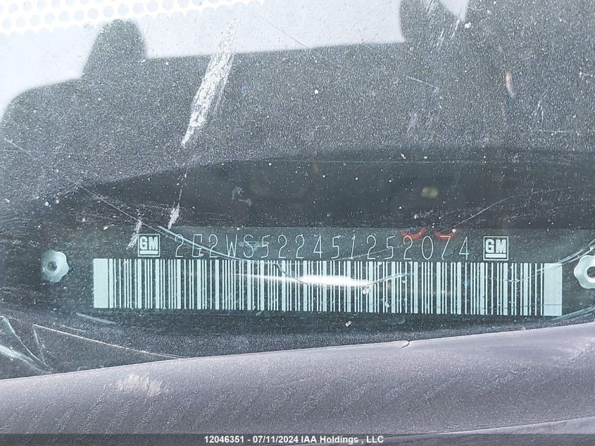 2005 Pontiac Grand Prix VIN: 2G2WS522451252074 Lot: 12046351