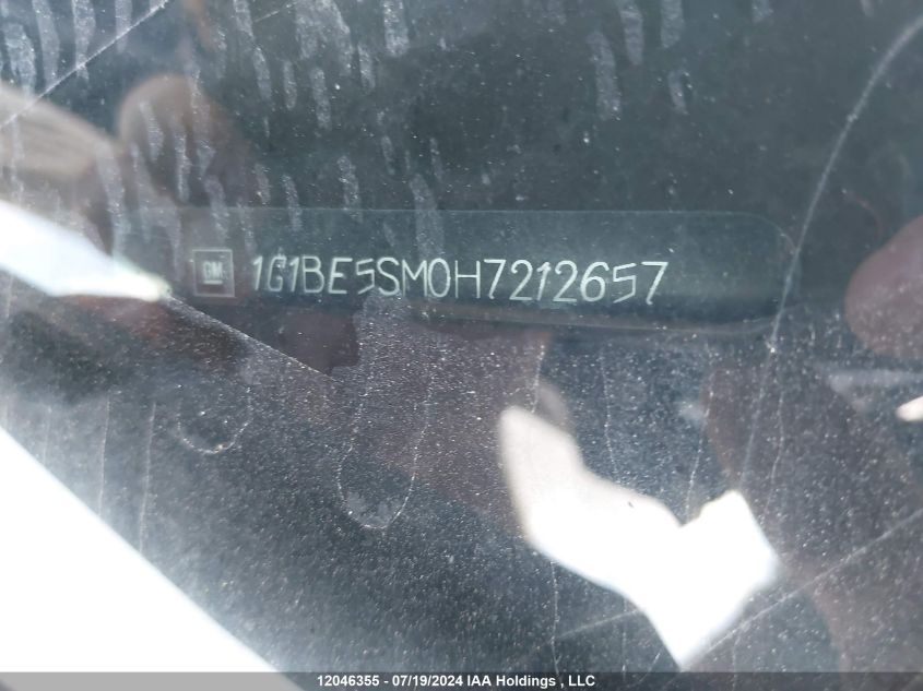 2017 Chevrolet Cruze VIN: 1G1BE5SM0H7212657 Lot: 12046355