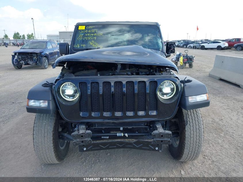 2022 Jeep Wrangler Unlimited Sport S VIN: 1C4HJXDG7NW143824 Lot: 12046387