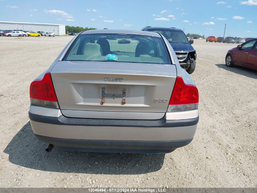 2002 Volvo S60 VIN: YV1RS61R022134784 Lot: 12046494