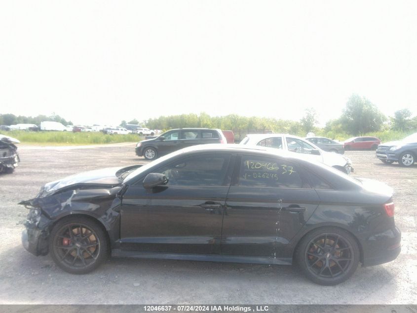 2017 Audi S3 VIN: WAUB1GFF8H1026245 Lot: 12046637