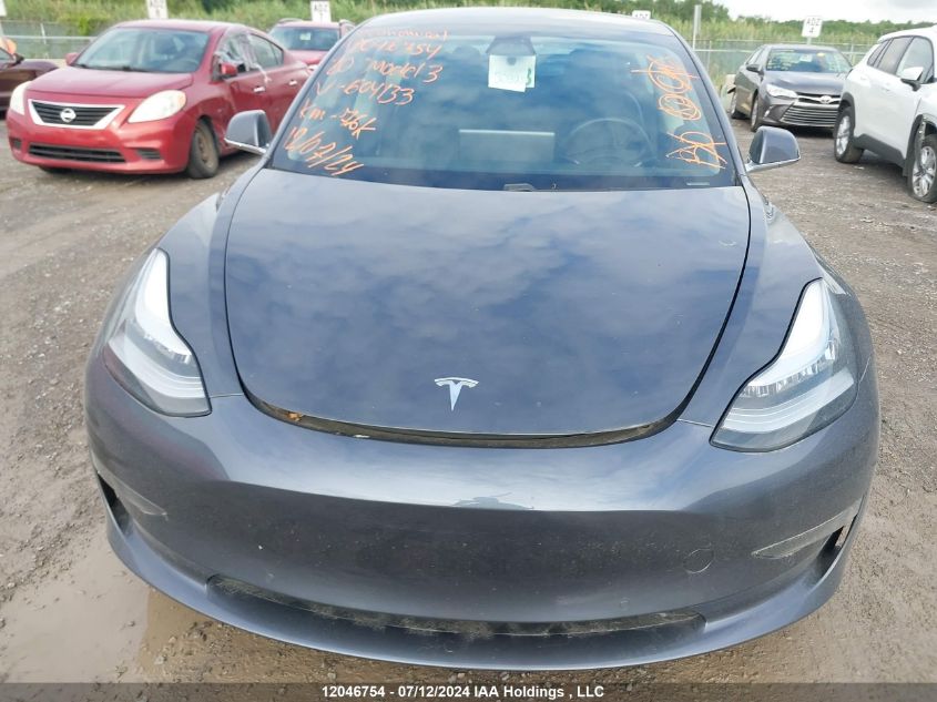 2020 Tesla Model 3 VIN: 5YJ3E1EB7LF604133 Lot: 12046754