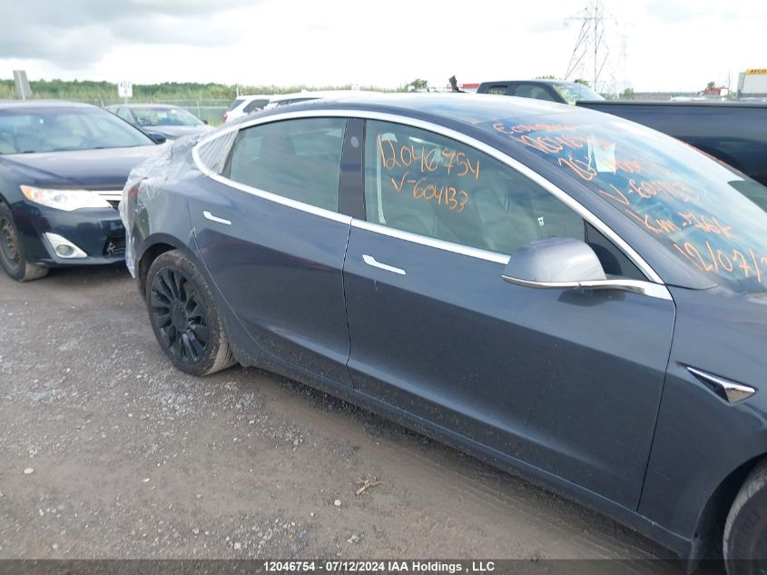 2020 Tesla Model 3 VIN: 5YJ3E1EB7LF604133 Lot: 12046754