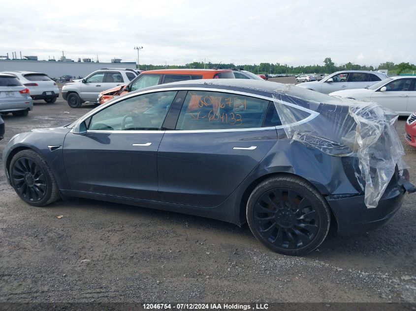 2020 Tesla Model 3 VIN: 5YJ3E1EB7LF604133 Lot: 12046754