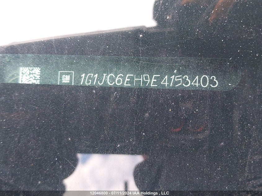 2014 Chevrolet Sonic Lt VIN: 1G1JC6EH9E4153403 Lot: 12046800