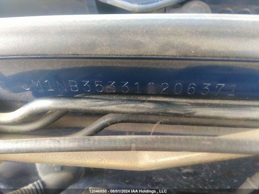 2001 Mazda Miata VIN: JM1NB353310206371 Lot: 12046850