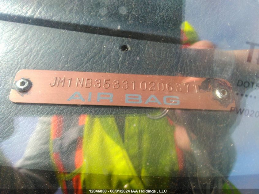 2001 Mazda Miata VIN: JM1NB353310206371 Lot: 12046850