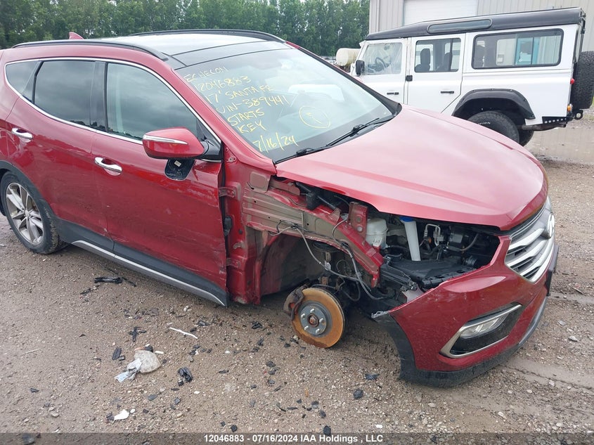 2017 Hyundai Santa Fe Sport VIN: 5XYZUDLA3HG389441 Lot: 12046883