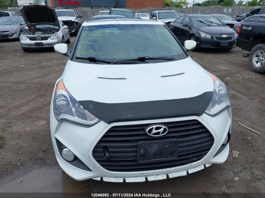 2015 Hyundai Veloster Turbo VIN: KMHTC6AE1FU241242 Lot: 12046892