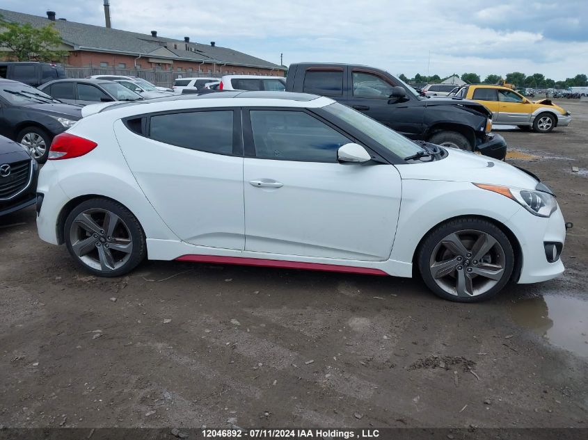 2015 Hyundai Veloster Turbo VIN: KMHTC6AE1FU241242 Lot: 12046892