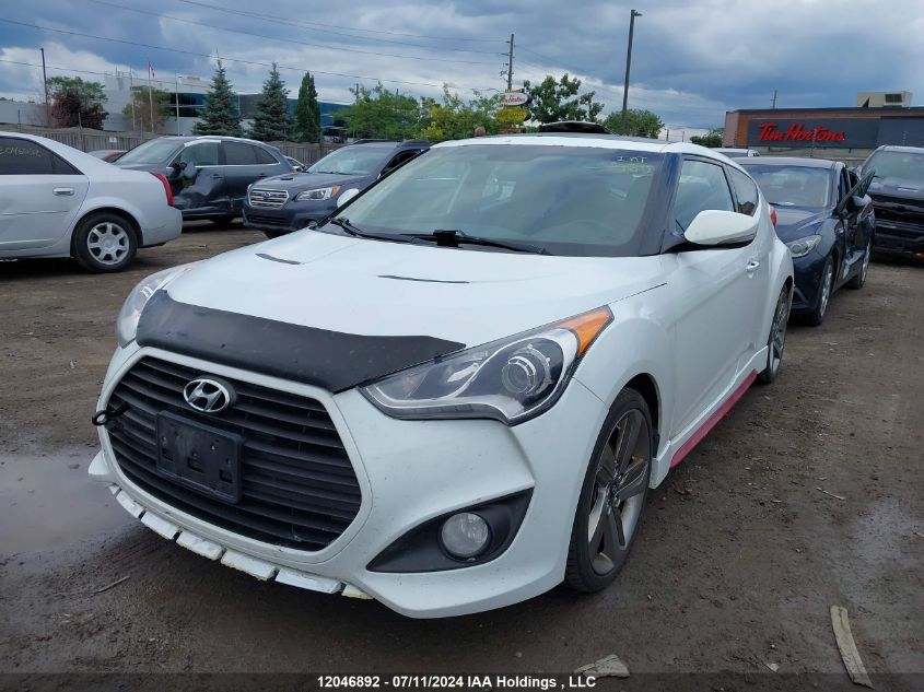 2015 Hyundai Veloster Turbo VIN: KMHTC6AE1FU241242 Lot: 12046892