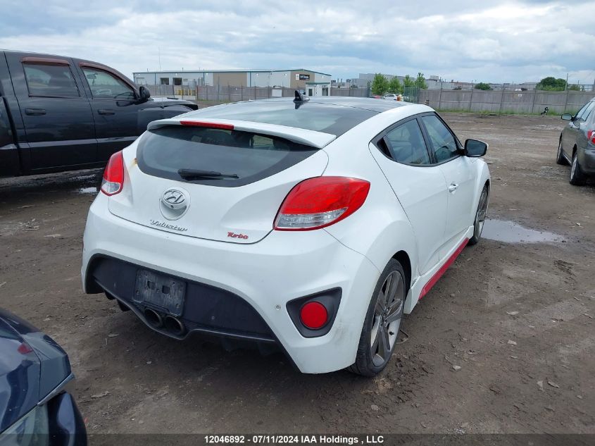 2015 Hyundai Veloster Turbo VIN: KMHTC6AE1FU241242 Lot: 12046892