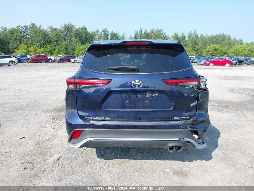 2022 Toyota Highlander Xse VIN: 5TDLZRBH1NS208970 Lot: 12046912