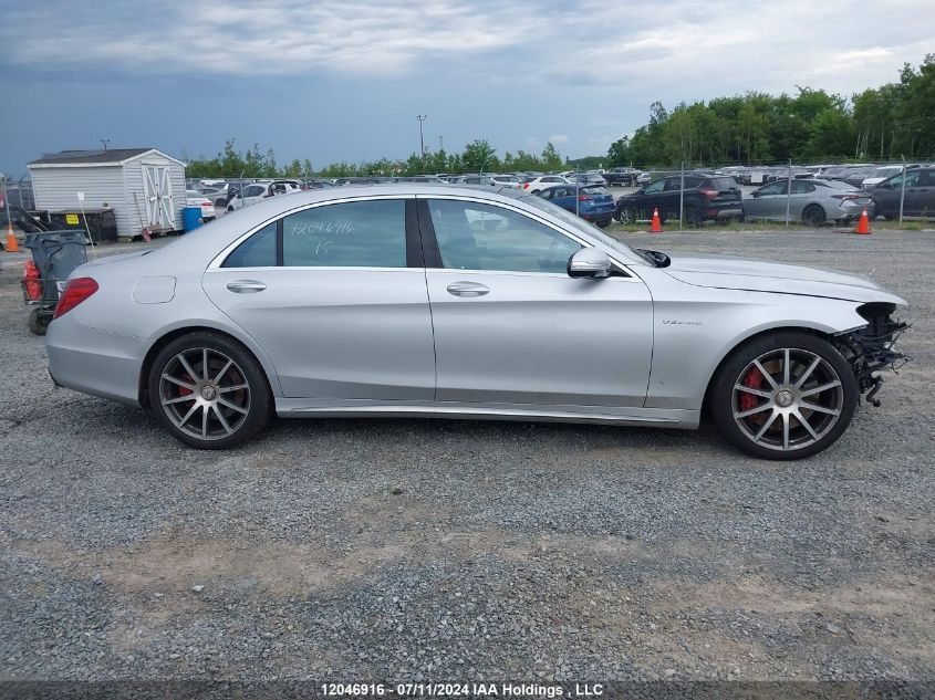 2015 Mercedes-Benz S-Class VIN: WDDUG7JB7FA168250 Lot: 12046916