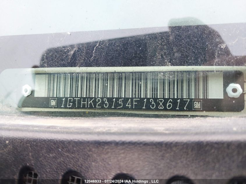 2004 GMC Sierra 2500Hd VIN: 1GTHK23154F138617 Lot: 12046933