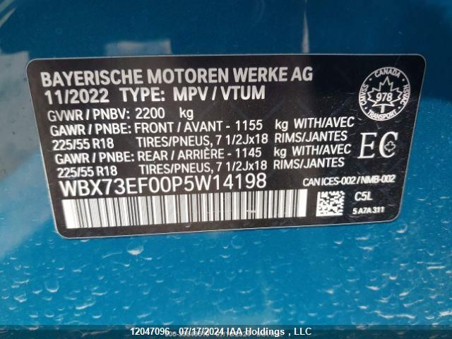 2023 BMW M VIN: WBX73EF00P5W14198 Lot: 12047096