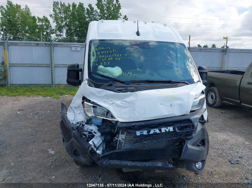 2023 Ram Promaster 3500 High Roof Extended 159 In. Wb VIN: 3C6MRVJG6PE552594 Lot: 12047135