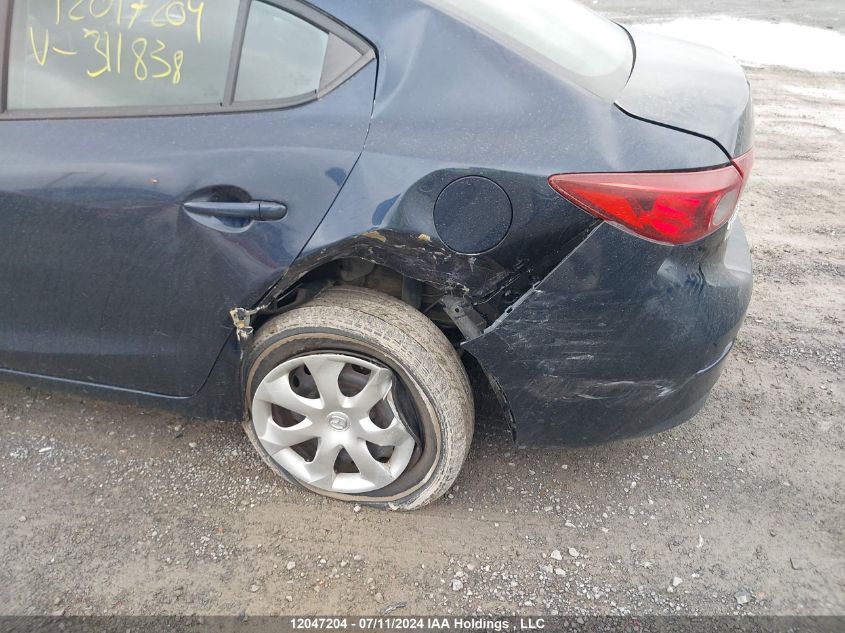 2016 Mazda Mazda3 VIN: 3MZBM1U71GM311838 Lot: 12047204