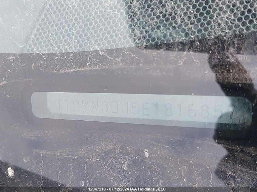 2014 Toyota Prius VIN: JTDKN3DU5E1816857 Lot: 12047210