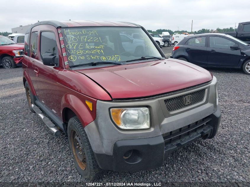 2007 Honda Element VIN: 5J6YH27727L800294 Lot: 12047221