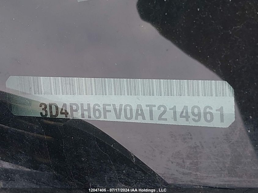 2010 Dodge Journey R/T VIN: 3D4PH6FV0AT214961 Lot: 12047405