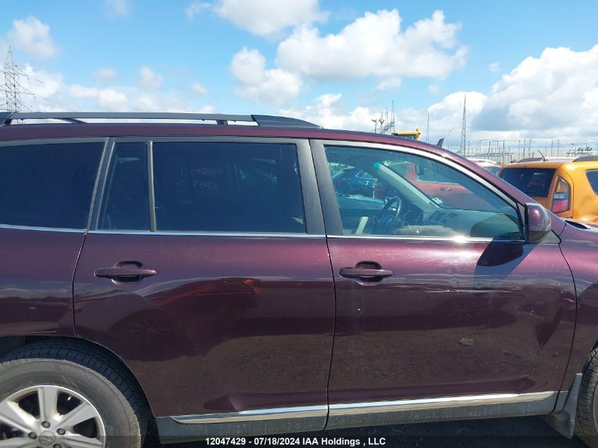 2013 Toyota Highlander Plus/Se VIN: 5TDBK3EH6DS193762 Lot: 12047429