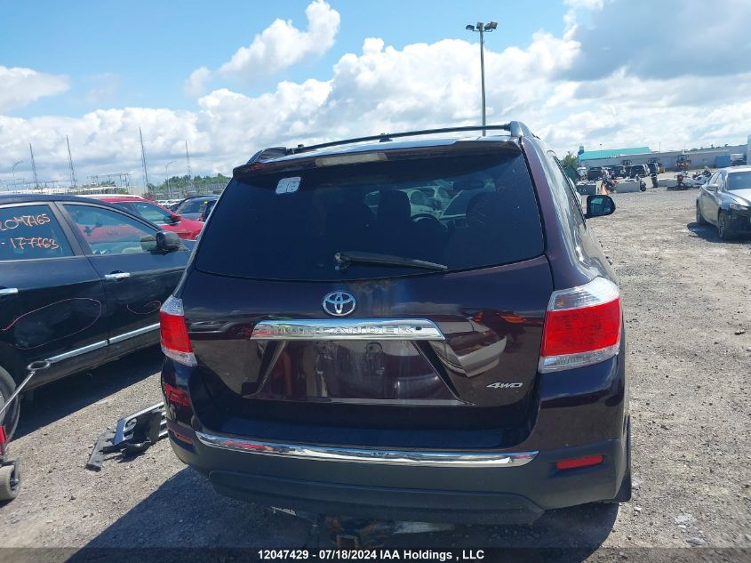 2013 Toyota Highlander Plus/Se VIN: 5TDBK3EH6DS193762 Lot: 12047429