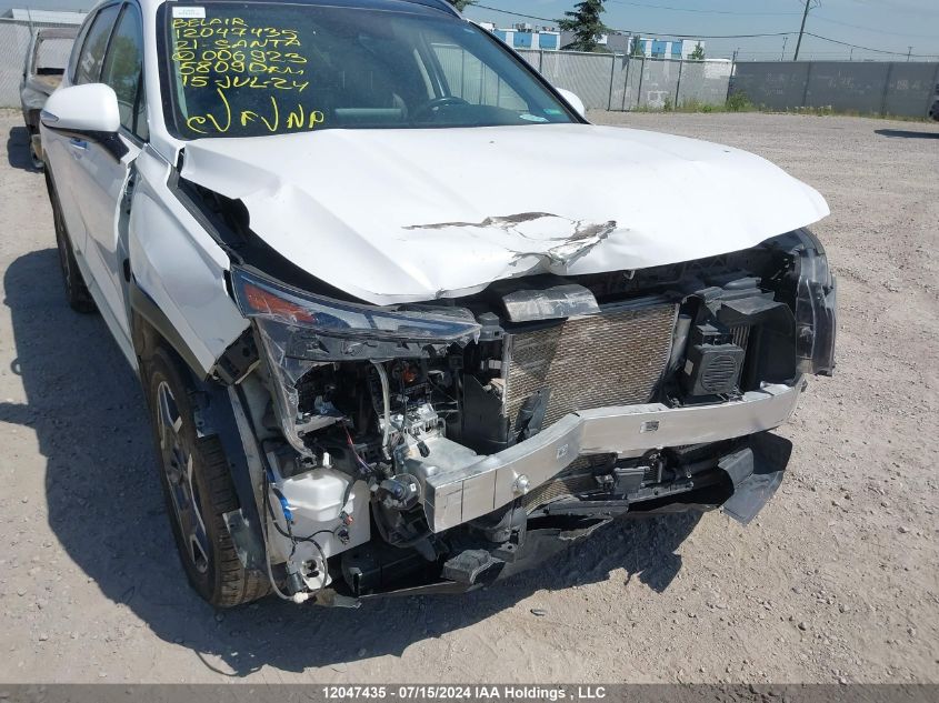 2021 Hyundai Santa Fe Limited VIN: KM8S5DA16MU006923 Lot: 12047435