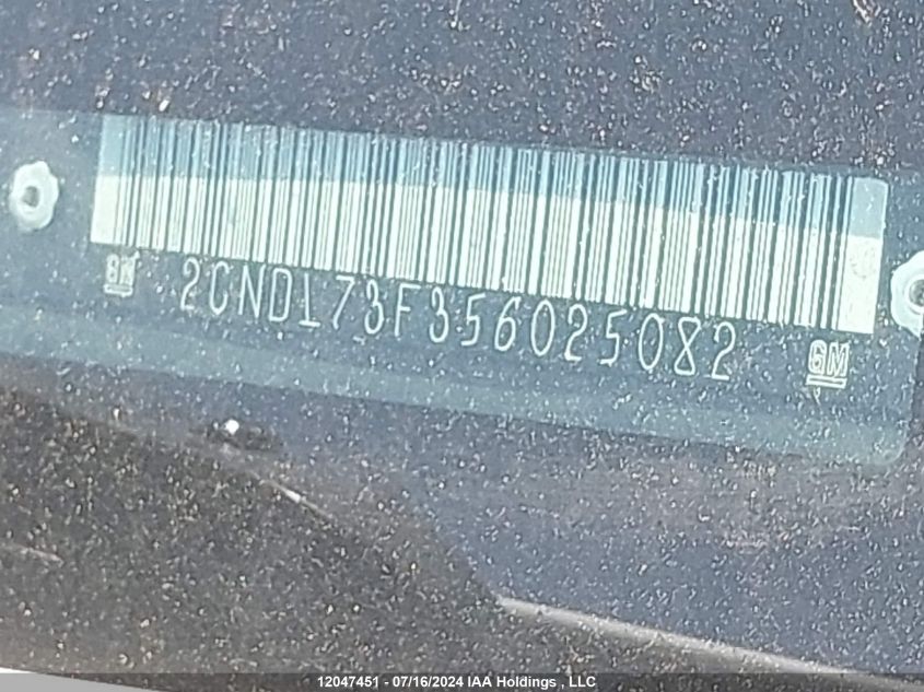 2005 Chevrolet Equinox VIN: 2CNDL73F356025082 Lot: 12047451