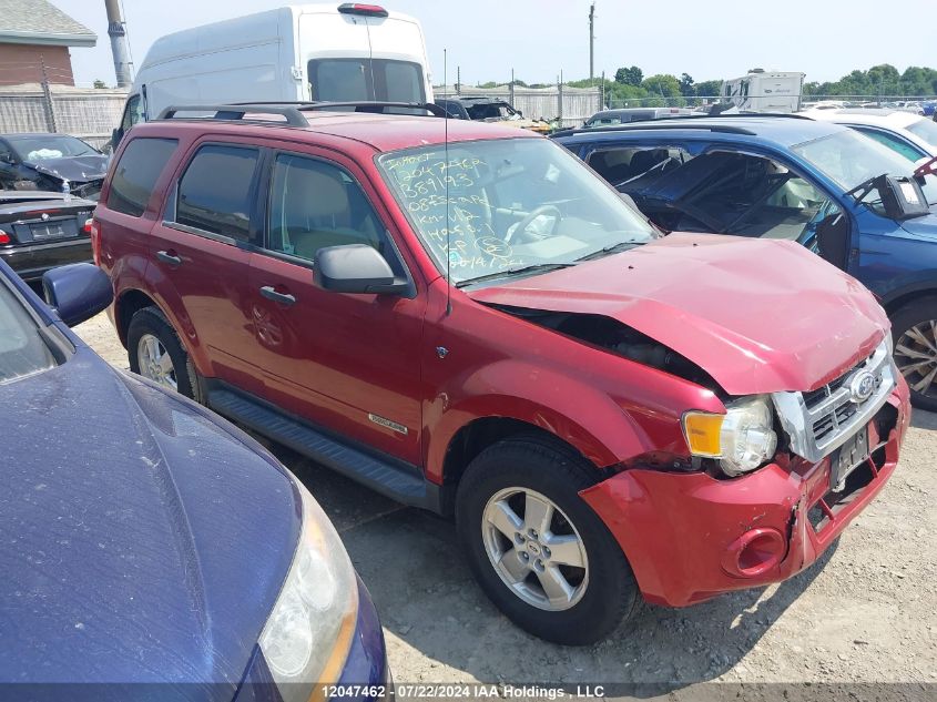 2008 Ford Escape VIN: 1FMCU93168KB89193 Lot: 12047462