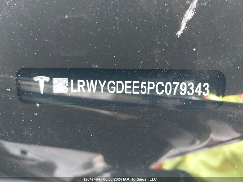 2023 Tesla Model Y VIN: LRWYGDEE5PC079343 Lot: 12047484