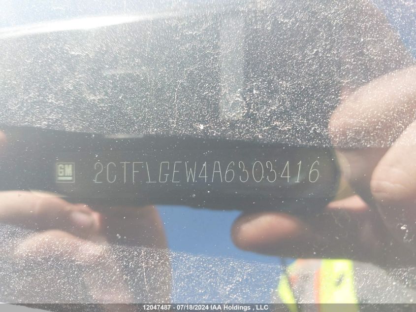 2010 GMC Terrain VIN: 2CTFLGEW4A6303416 Lot: 12047487