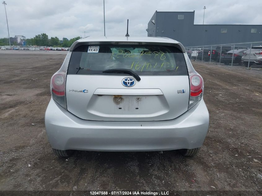 2012 Toyota Prius VIN: JTDKDTB37C1500175 Lot: 12047588