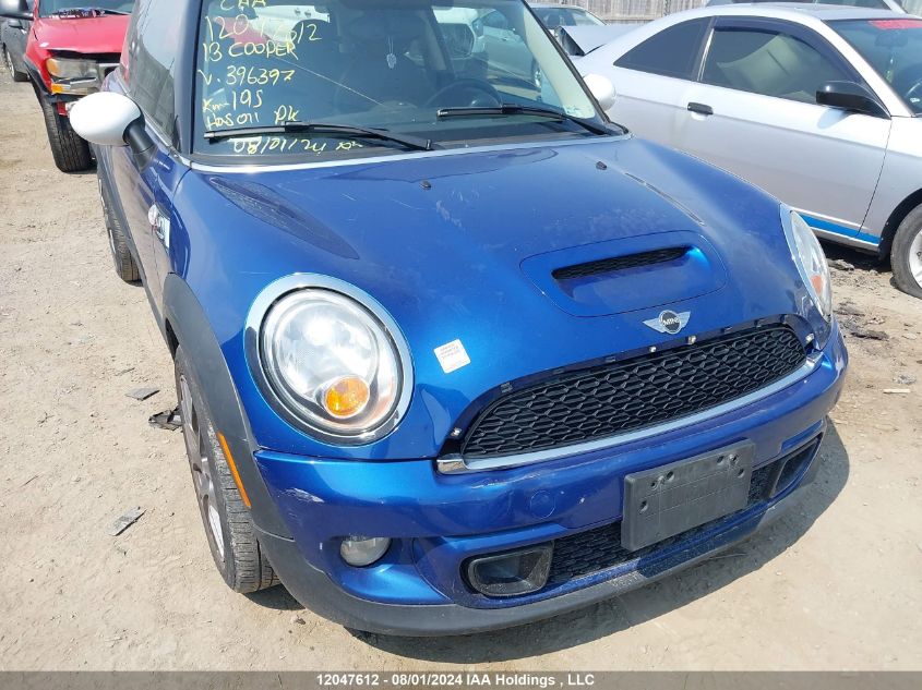 2013 Mini Cooper Hardtop VIN: WMWSV3C57DT396397 Lot: 12047612