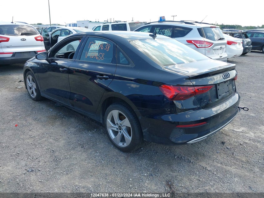 2023 Audi A3 Sedan VIN: WAUGUCGY6PA127658 Lot: 12047638