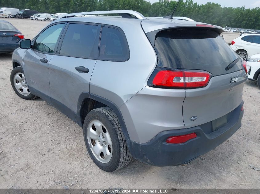 2016 Jeep Cherokee Sport VIN: 1C4PJLAB8GW135814 Lot: 12047681