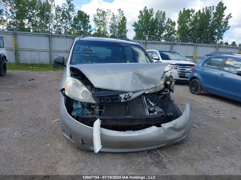 2008 Toyota Sienna Ce VIN: 5TDZK29C48S176617 Lot: 12047704