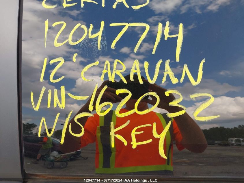 2012 Dodge Grand Caravan Se/Sxt VIN: 2C4RDGBG8CR162032 Lot: 12047714