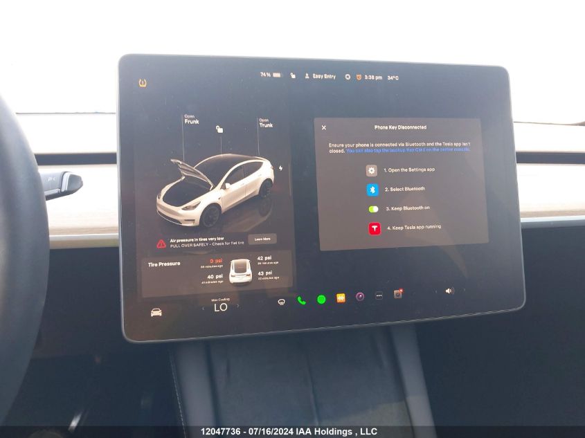 2022 Tesla Model Y VIN: 7SAYGAEE4NF532615 Lot: 12047736