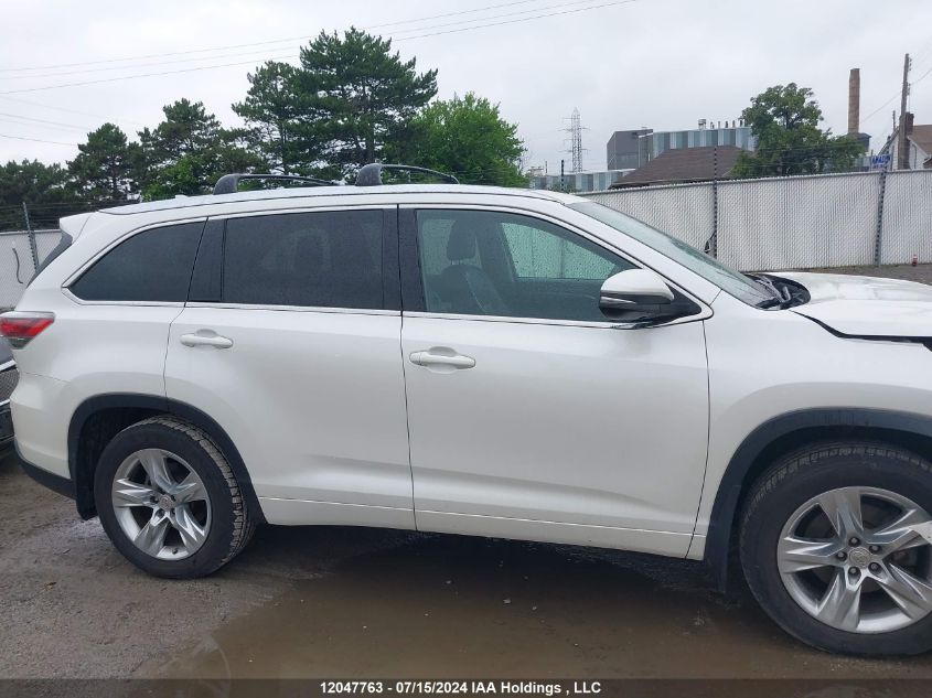 2015 Toyota Highlander Limited/Ltd Platinum VIN: 5TDDKRFH9FS175544 Lot: 12047763