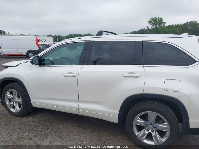 2015 Toyota Highlander Limited/Ltd Platinum VIN: 5TDDKRFH9FS175544 Lot: 12047763