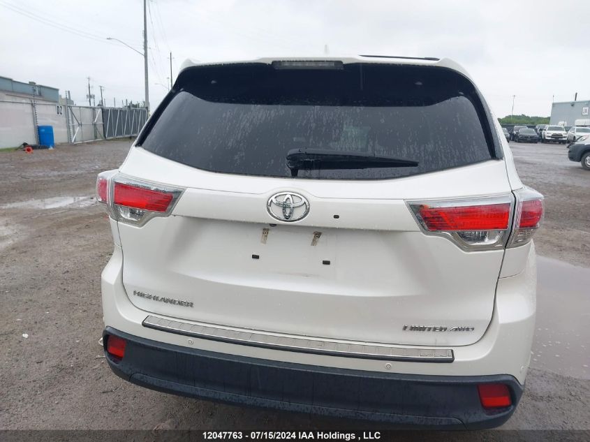 2015 Toyota Highlander Limited/Ltd Platinum VIN: 5TDDKRFH9FS175544 Lot: 12047763